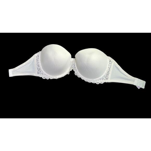 Intimate Apparel Underwire Push Up White Lace Strapless Bra Size 34DD - Picture 4 of 6